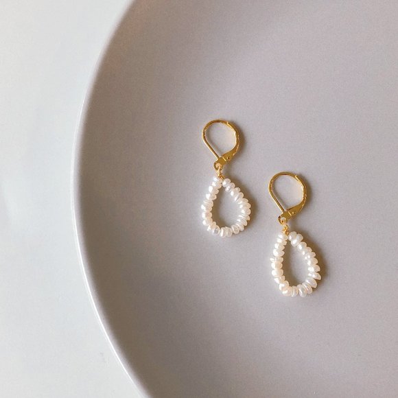 3/$35 Pearl Hoop Earrings - Picture 1 of 6